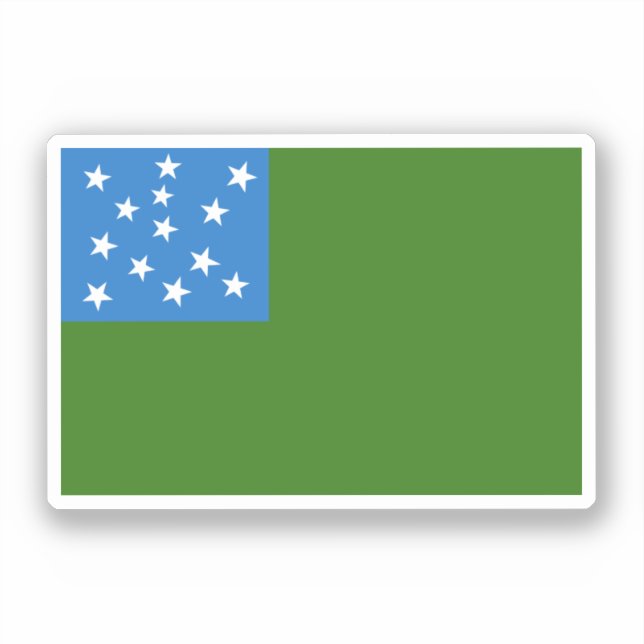 Flagge der grünen Bergjungs Aufkleber (Vorderseite)