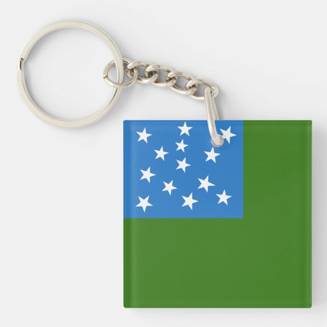 Flagge der grünen Bergjungs Schlüsselanhänger (Vorderseite)