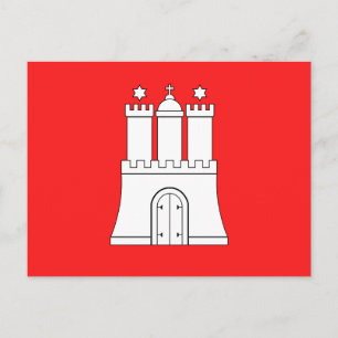 Flagge der Hamburger Postkarte