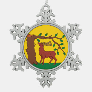 Flagge der historischen Grafschaft Berkshire Schneeflocken Zinn-Ornament