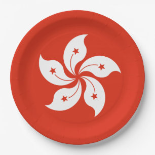 Flagge der Hongkonger Papierhersteller-Teller Pappteller