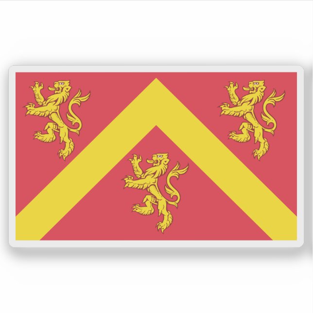 Flagge der Insel Anglesey, Wales Aufkleber (Vorderseite)