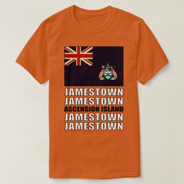 Flagge der Insel Ascension T-Shirt (Design vorne)