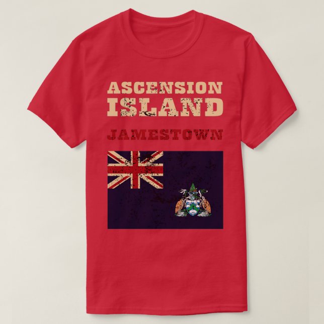 Flagge der Insel Ascension T-Shirt (Design vorne)