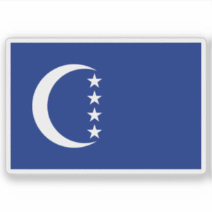 Flagge der Insel Grande Comore, Komoren Aufkleber