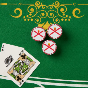 Flagge der Insel Jersey Pokerchips