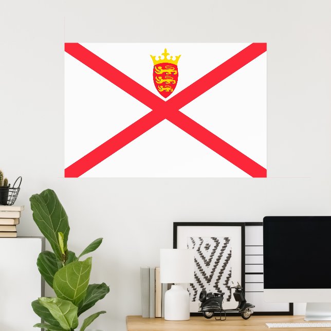 Flagge der Insel Jersey Poster (Heimbüro)