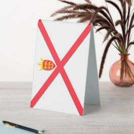 Flagge der Insel Jersey Tischaufsteller