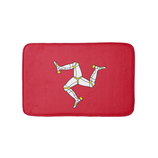 Flagge der Insel Man Badematte (Vorderseite)