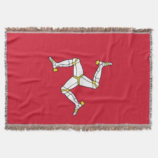 Flagge der Insel Man Decke (Vorderseite)