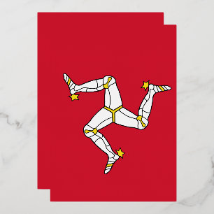 Flagge der Insel Man Folieneinladung