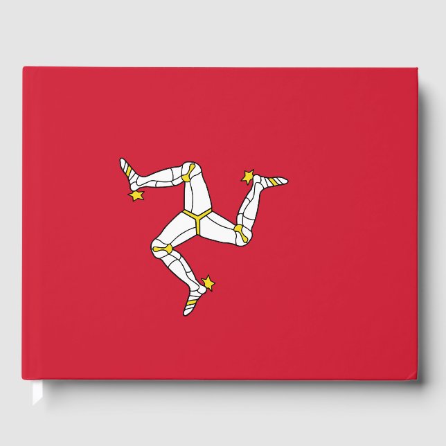 Flagge der Insel Man Gästebuch (Vorderseite)