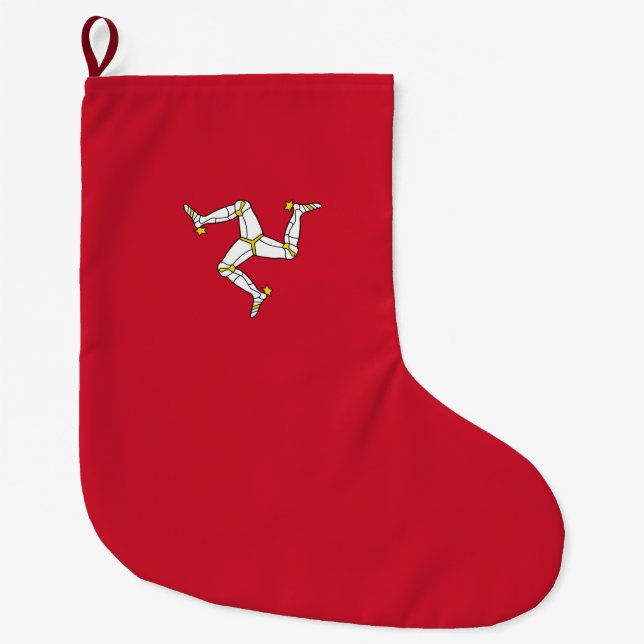 Flagge der Insel Man Großer Weihnachtsstrumpf (Vorderseite)