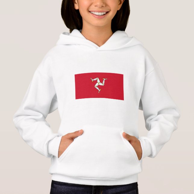 Flagge der Insel Man Hoodie (Vorderseite)