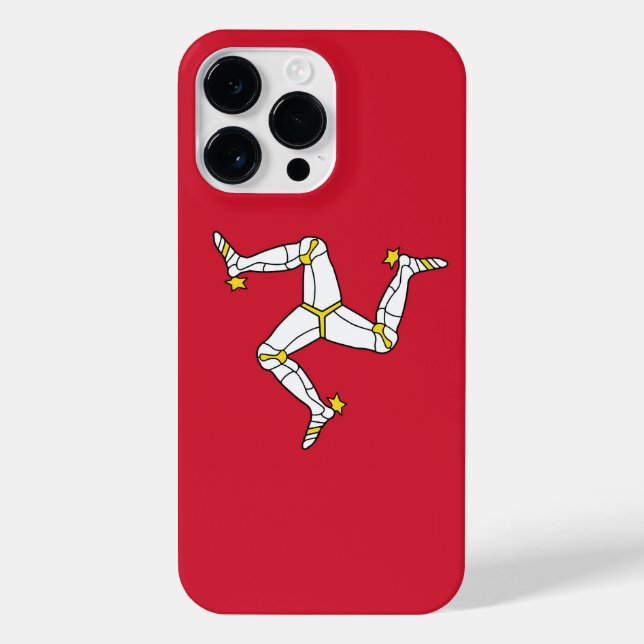 Flagge der Insel Man iPhone 14 Pro Max Hülle (Rückseite)