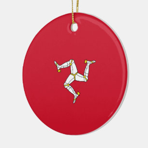 Flagge der Insel Man Keramik Ornament