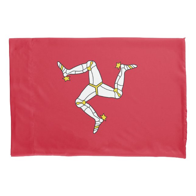 Flagge der Insel Man Kissenbezug (Vorderseite)