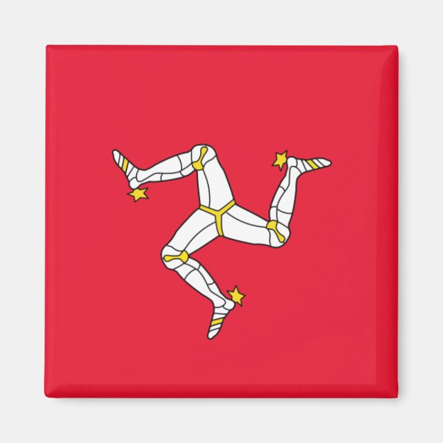 Flagge der Insel Man Magnet (Vorne)