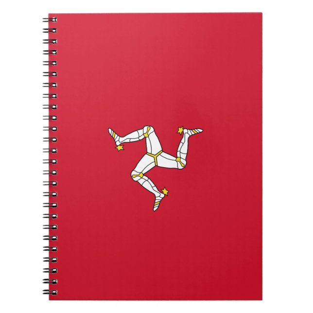 Flagge der Insel Man Notizblock (Vorderseite)