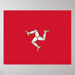 Flagge der Insel Man Poster