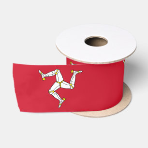 Flagge der Insel Man Satinband