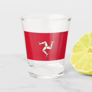 Flagge der Insel Man Schnapsglas