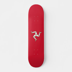 Flagge der Insel Man Skateboard