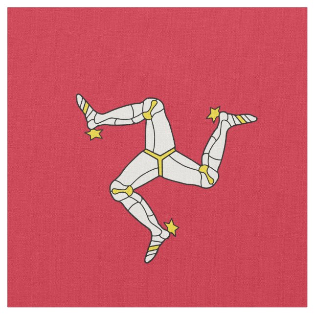 Flagge der Insel Man Stoff (Nahaufnahme)