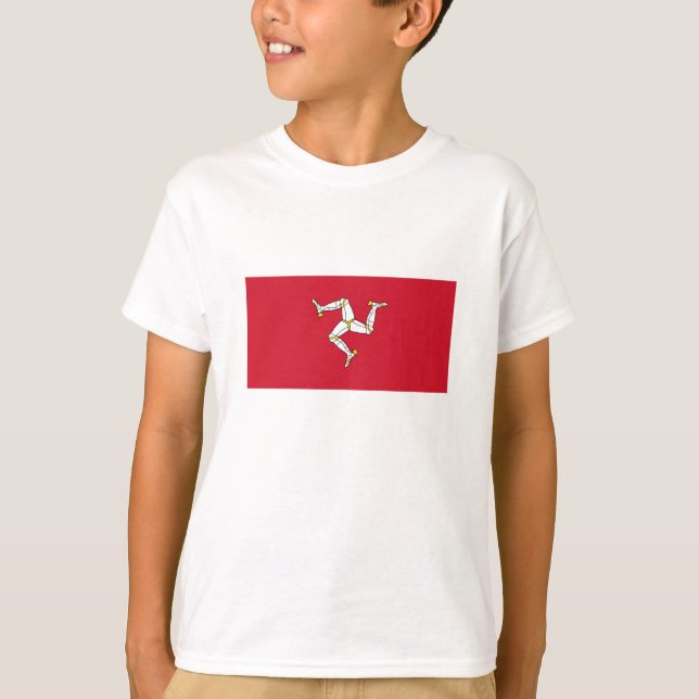 Flagge der Insel Man T-Shirt (Vorderseite)