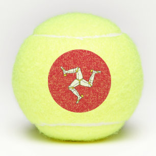 Flagge der Insel Man Tennisbälle