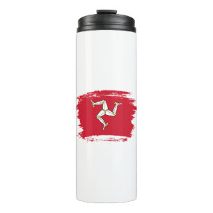 Flagge der Insel Man Thermosbecher