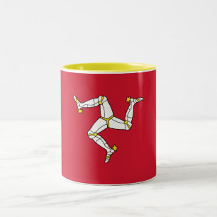 Flagge der Insel Man Zweifarbige Tasse