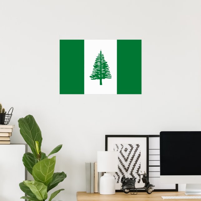 Flagge der Insel Norfolk Poster (Heimbüro)