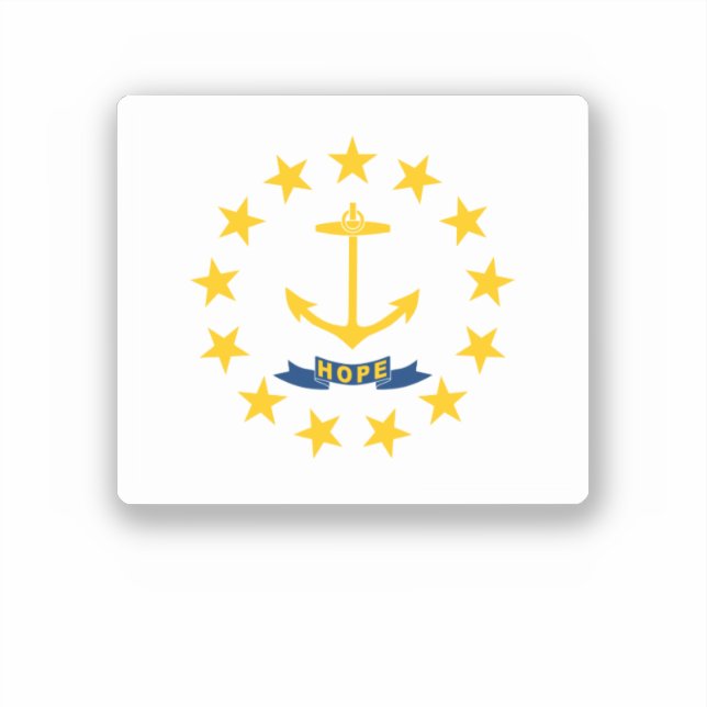 Flagge der Insel Rhode Aufkleber (Vorderseite)