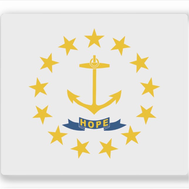 Flagge der Insel Rhode Aufkleber (Vorderseite)