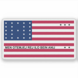Flagge der Inselbewohner von Bikini, Mikronesien, Aufkleber