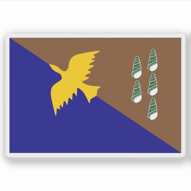 Flagge der Inselbewohner von Manus, Melanesien, Oz Aufkleber (Vorderseite)