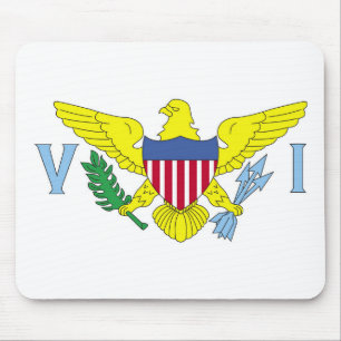 Flagge der Inseln der Jungfrau der Vereinten Staat Mousepad
