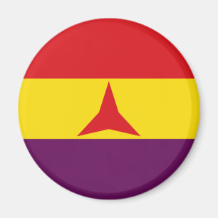 Flagge der Internationalen Brigaden (Spanischer Bü Magnet