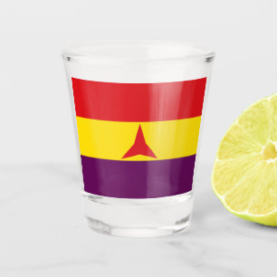 Flagge der Internationalen Brigaden (Spanischer Bü Schnapsglas