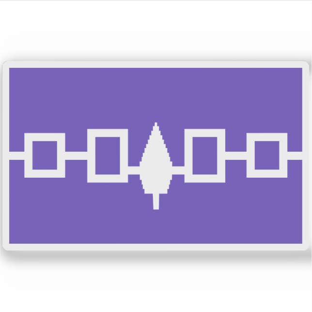 Flagge der Irokesen-Konföderation (Haudenounee) Aufkleber (Vorderseite)