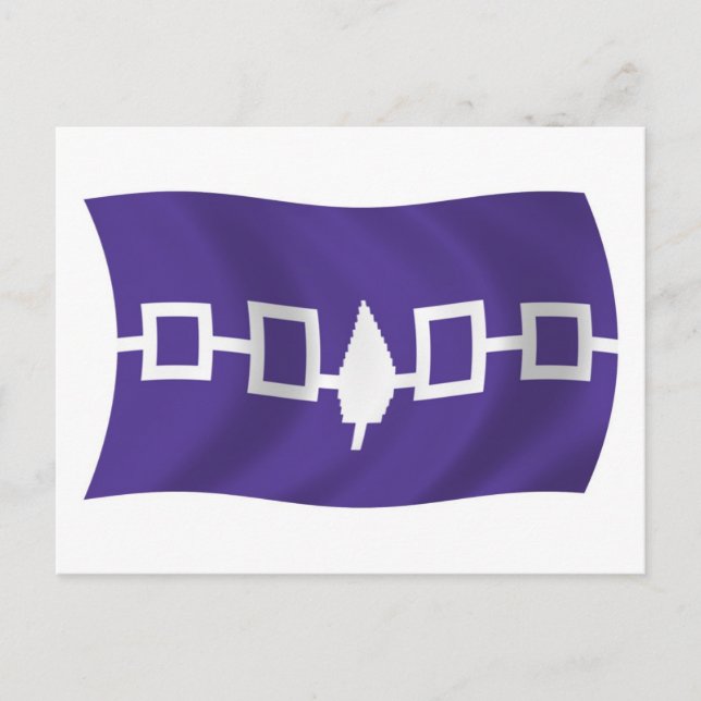 Flagge der Irokesen-Konföderation Postkarte (Vorderseite)