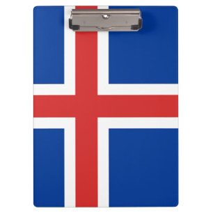 Flagge der isländischen Zwischenablage Klemmbrett