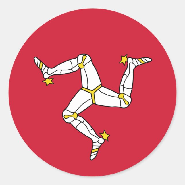 Flagge der Isle of Man Aufkleber (Vorderseite)