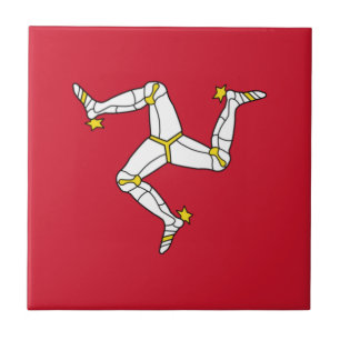 Flagge der Isle of Man Fliese