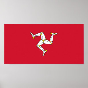 Flagge der Isle of Man Poster