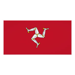 Flagge der Isle of Man Poster