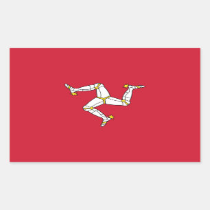 Flagge der Isle of Man Rechteckiger Aufkleber
