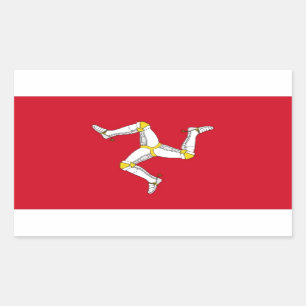Flagge der Isle of Man Rechteckiger Aufkleber