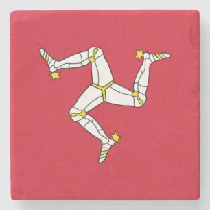 Flagge der Isle of Man Steinuntersetzer